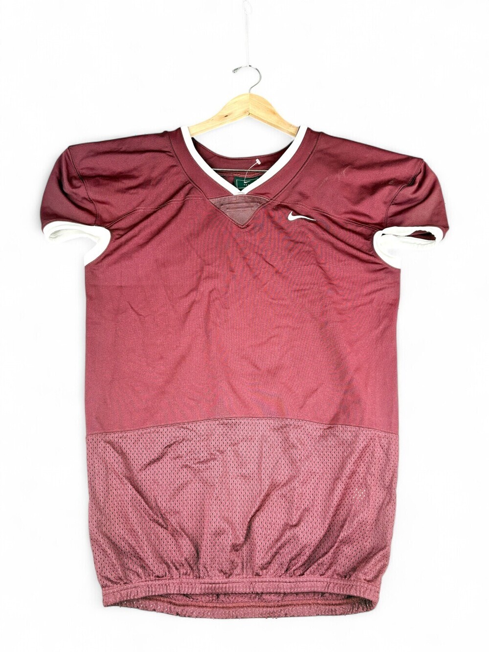 Nike Men's Maroon V-Neck Athletic Jersey XL